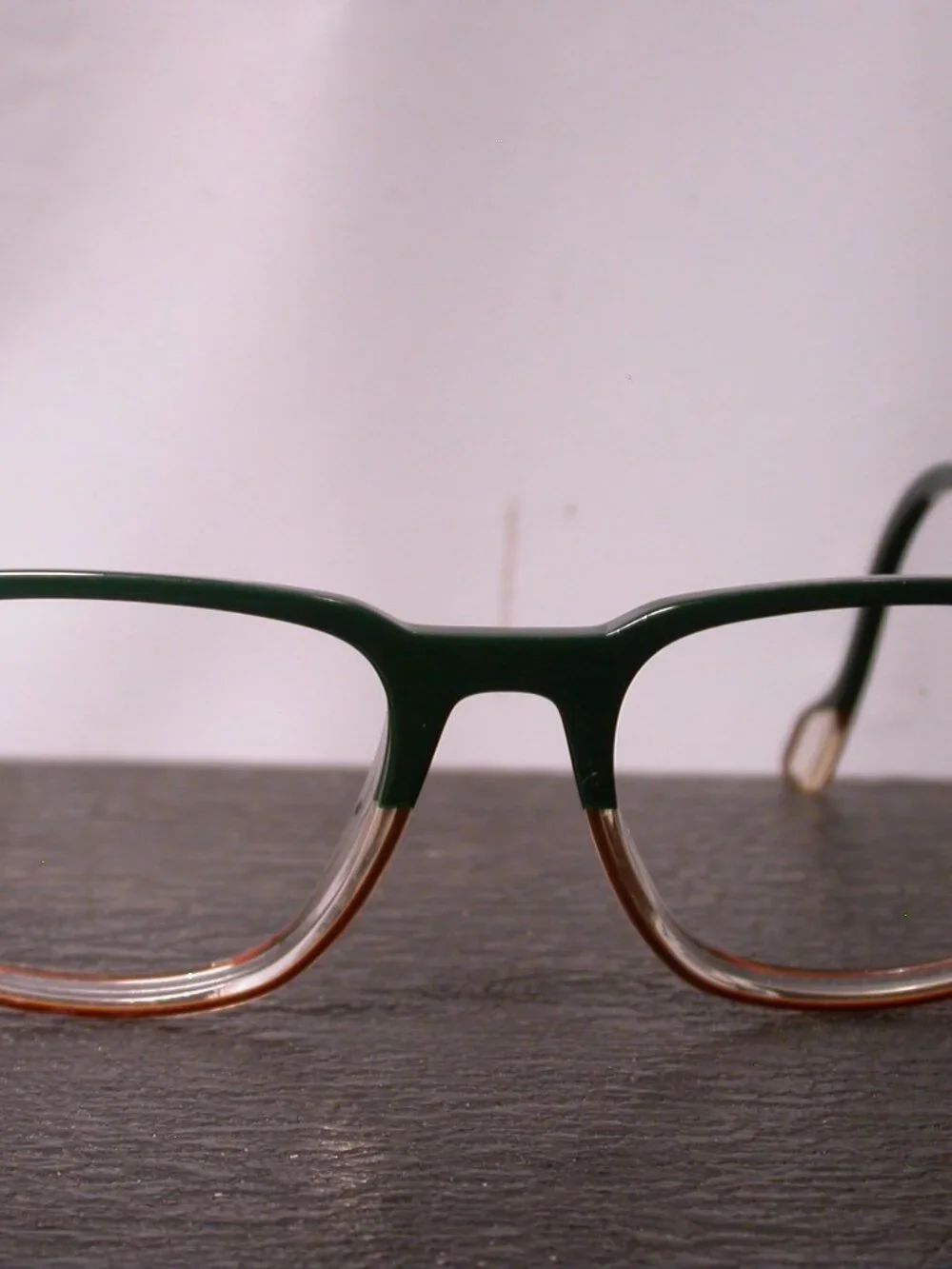 Face A Face Picca Dark Green Clear Stylish Eyeglasses Hand Made in France